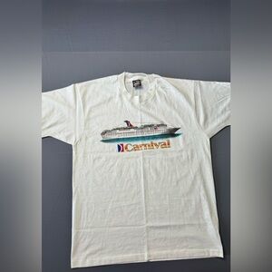 VINTAGE Carnival cruise fruit of the loom made in USA T-shirt LARGE